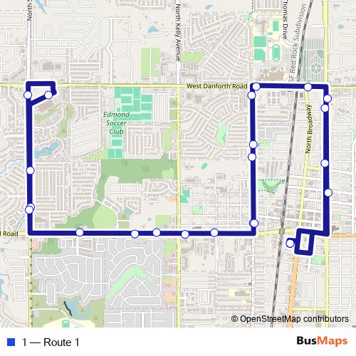 1 bus Line Map