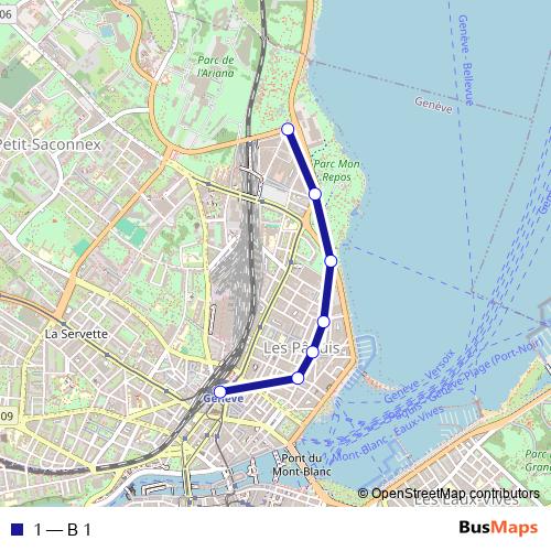 1 bus Line Map
