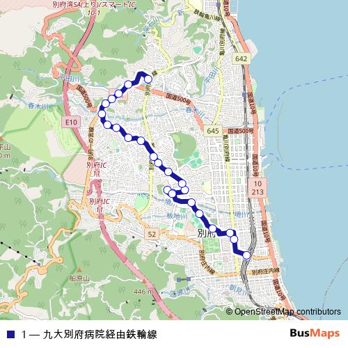 1 bus Line Map