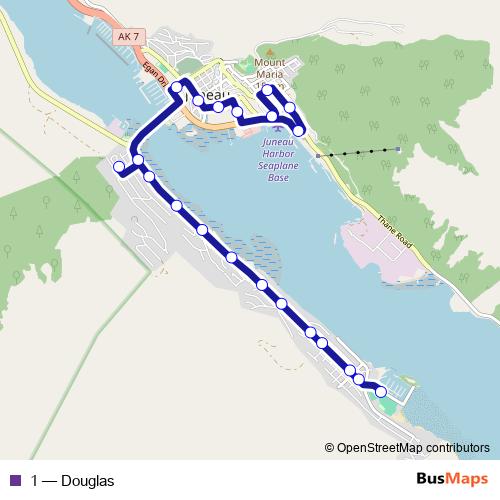 1 bus Line Map