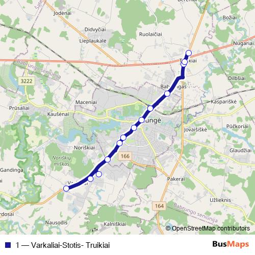 1 bus Line Map