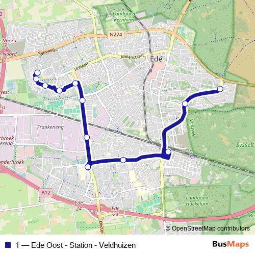 1 bus Line Map