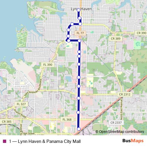1 bus Line Map