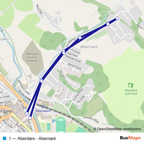 1 bus Line Map