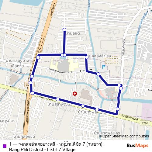 1 bus Line Map