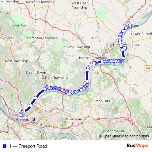 1 bus Line Map