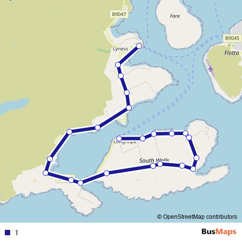 1 bus Line Map