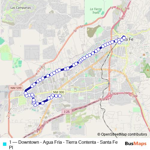 1 bus Line Map