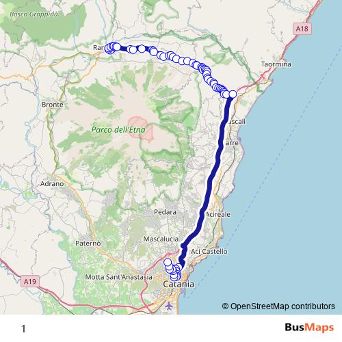 1 bus Line Map
