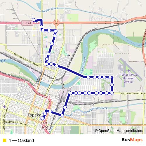 1 bus Line Map