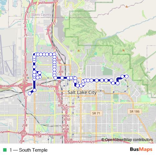 1 bus Line Map
