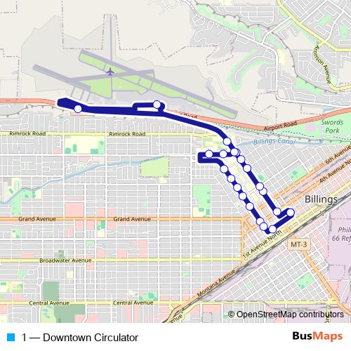 1 bus Line Map