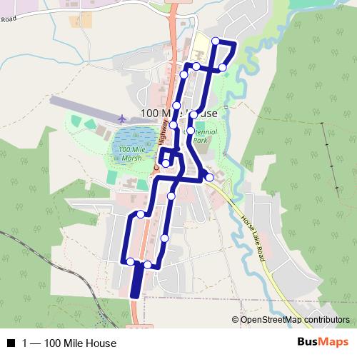 1 bus Line Map
