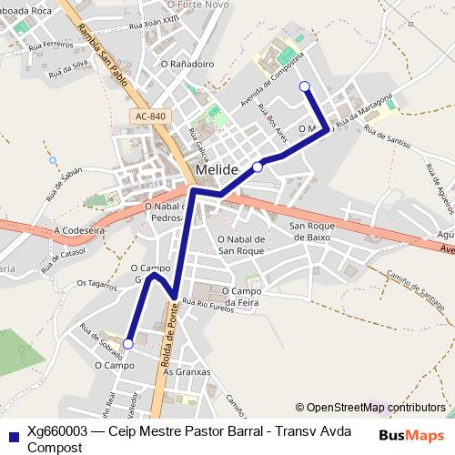 Xg660003 bus Line Map