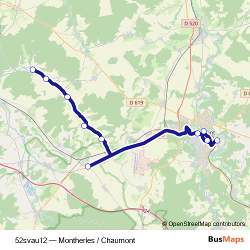 52svau12 bus Line Map