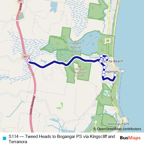 S114 bus Line Map