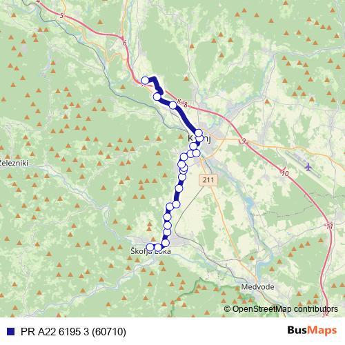 PR A22 6195 3 (60710) bus Line Map
