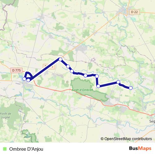 Ombree D'Anjou bus Line Map