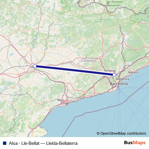 Alsa - Lle-Bellat bus Line Map