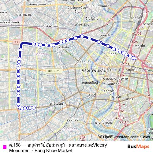 ต.158 bus Line Map