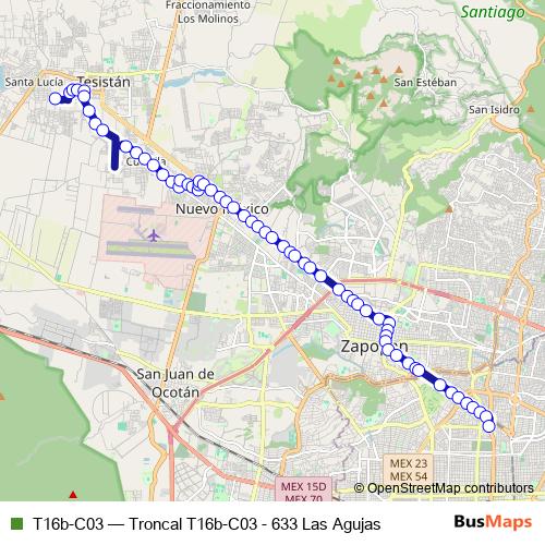 T16b-C03 bus Line Map