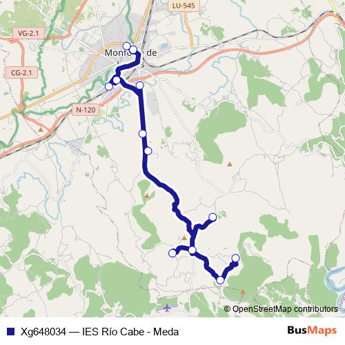 Xg648034 bus Line Map
