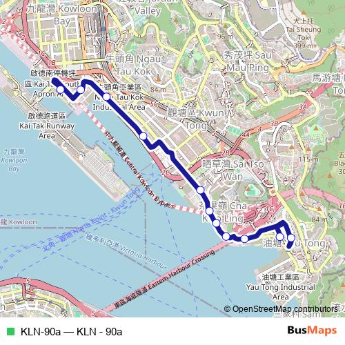 KLN-90a bus Line Map