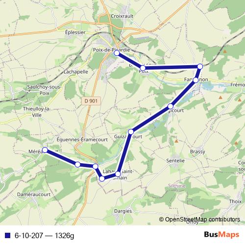 6-10-207 bus Line Map
