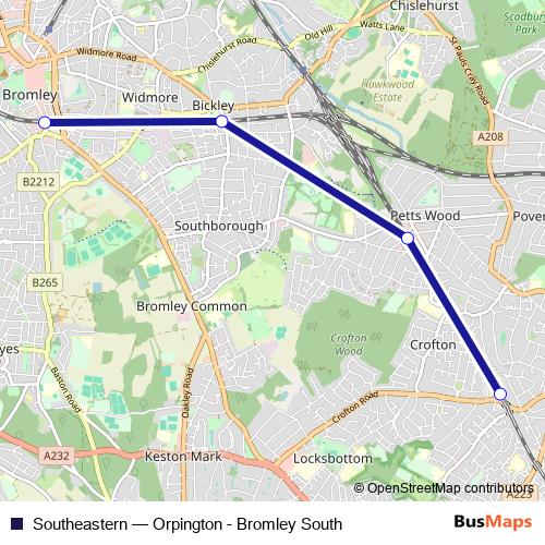 Southeastern bus Line Map