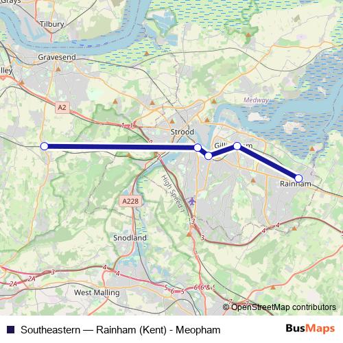 Southeastern bus Line Map