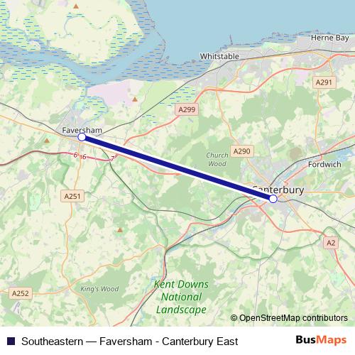 Southeastern bus Line Map