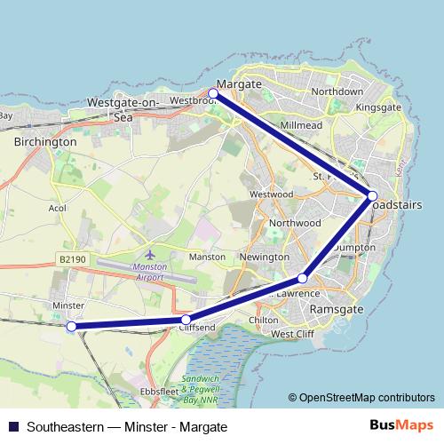Southeastern bus Line Map
