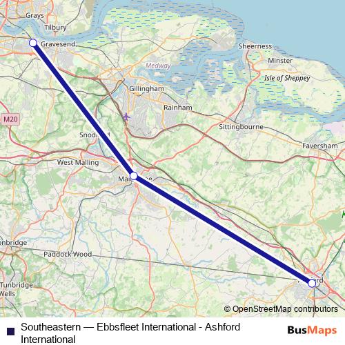 Southeastern bus Line Map
