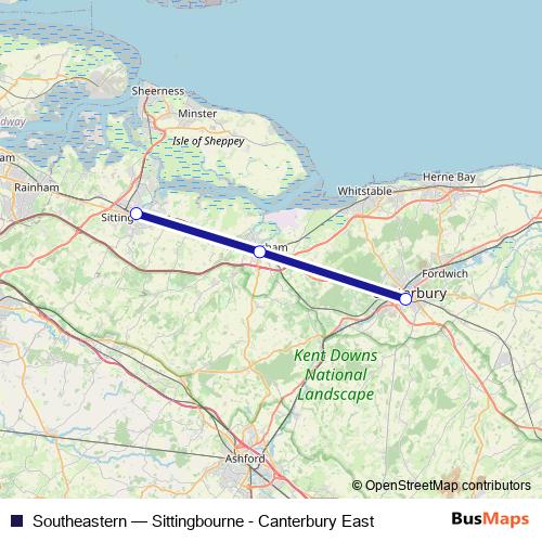 Southeastern bus Line Map