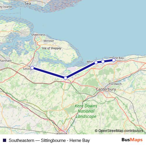 Southeastern bus Line Map