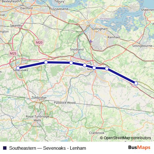 Southeastern bus Line Map