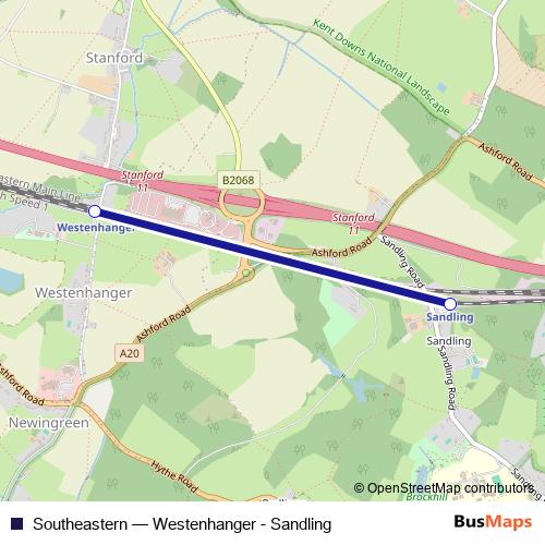 Southeastern bus Line Map
