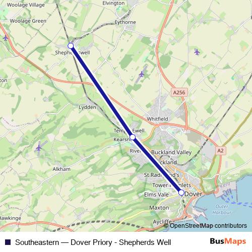 Southeastern bus Line Map
