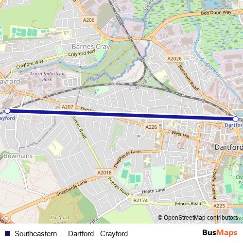 Southeastern bus Line Map