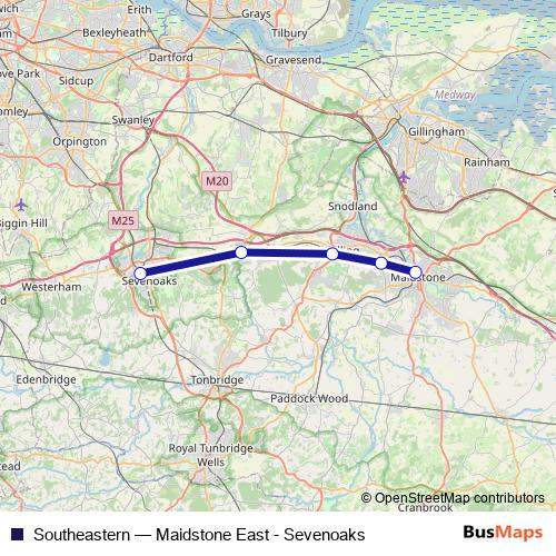 Southeastern bus Line Map