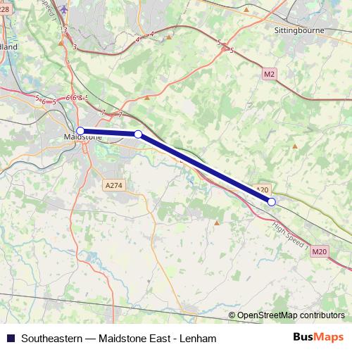 Southeastern bus Line Map