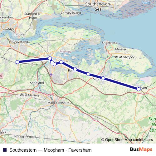 Southeastern bus Line Map