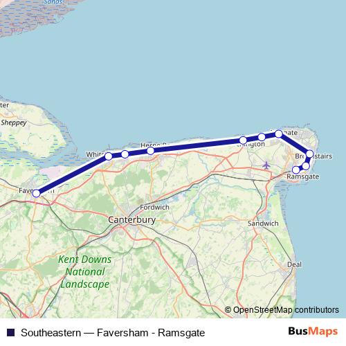 Southeastern bus Line Map