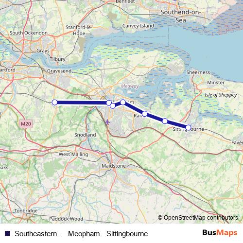 Southeastern bus Line Map