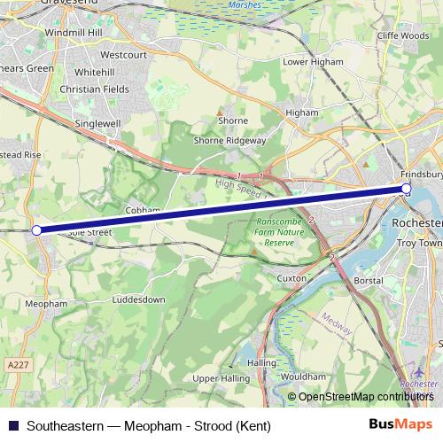 Southeastern bus Line Map