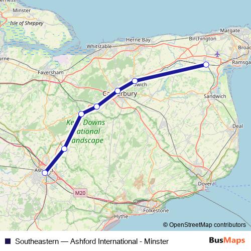 Southeastern bus Line Map