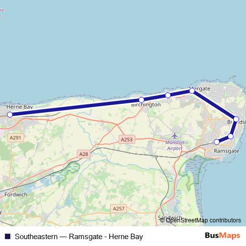 Southeastern bus Line Map