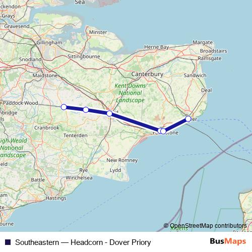 Southeastern bus Line Map