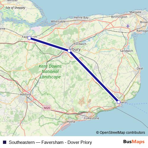 Southeastern bus Line Map