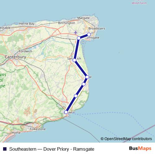 Southeastern bus Line Map
